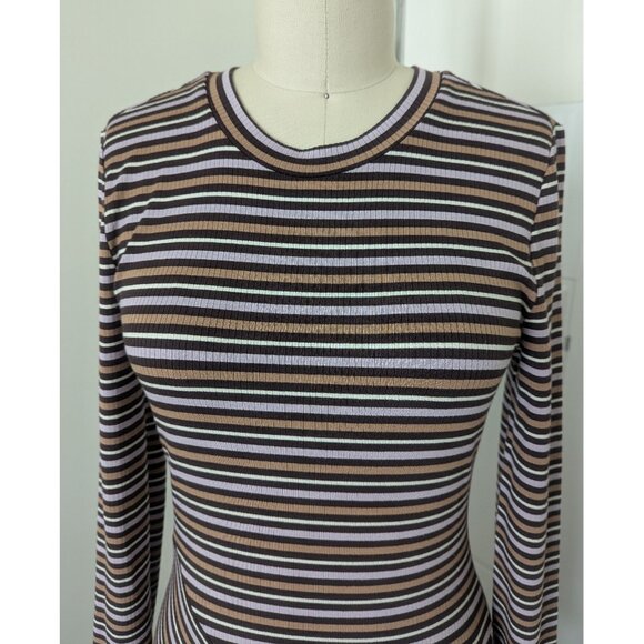 BCBGMAXAZRIA Striped Knit Long Sleeve Dress Size S - Picture 5 of 6